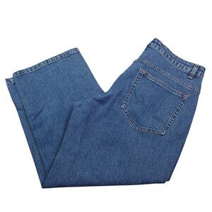 Vintage Lee Riveted Ultimate Series Womens Cropped Jeans 8 Mid-Rise Medium Wash